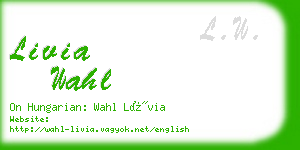 livia wahl business card